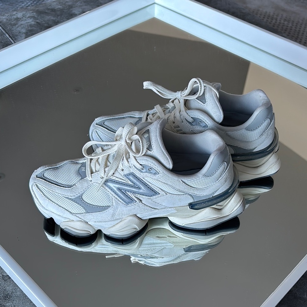 New Balance White and silver 9060 Sneakers for women